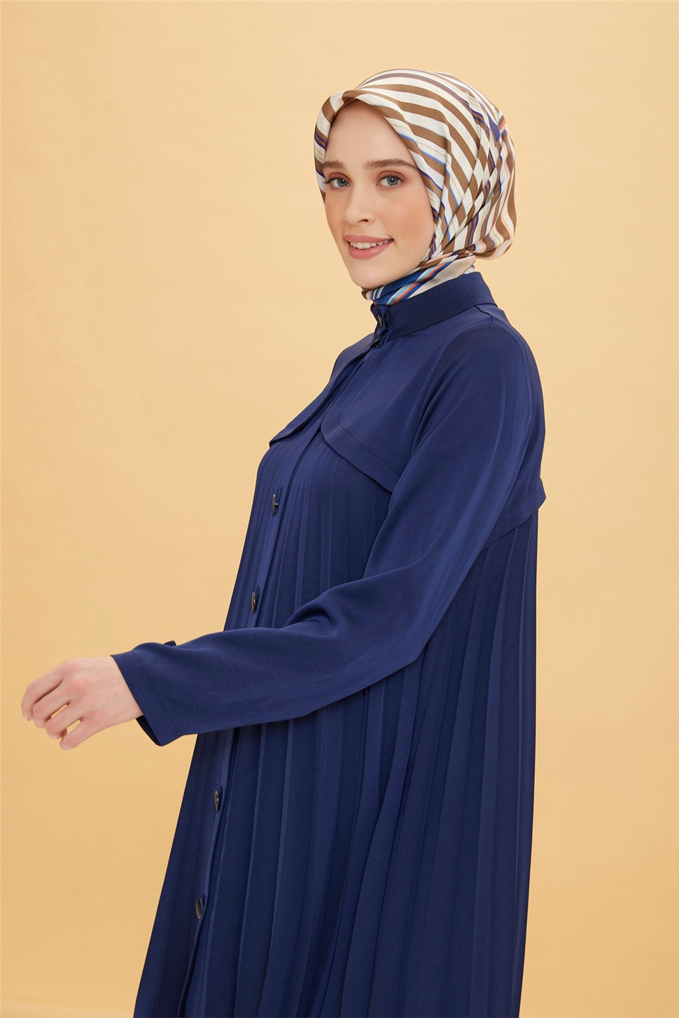 Armine Plissierte Tunika Navy Blau 5708