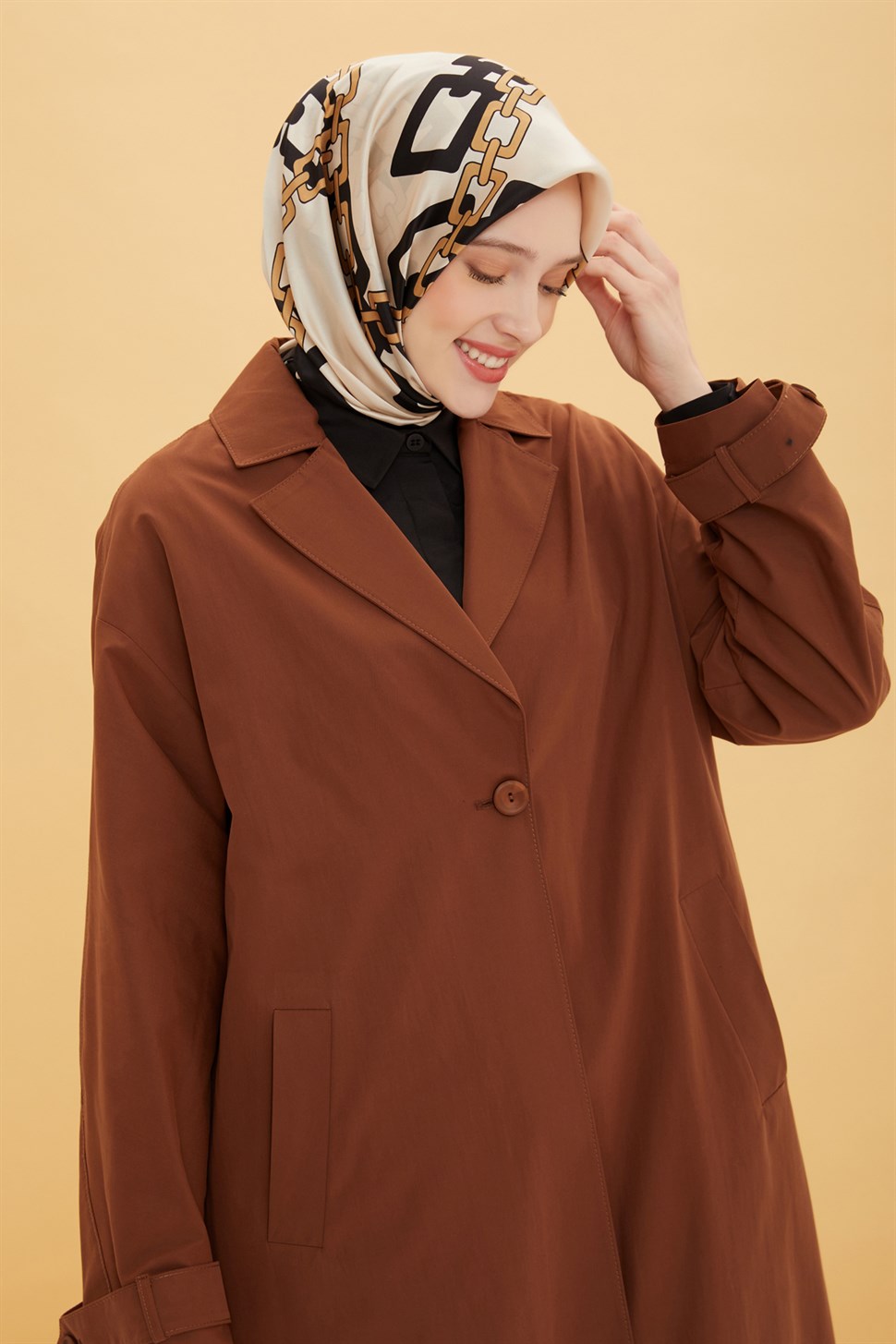 Armine Oversized, langer Trenchcoat 7607